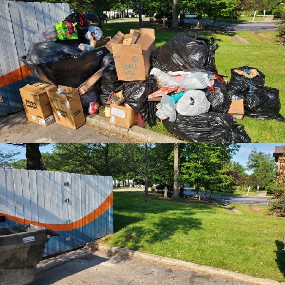 garbage removal before and after